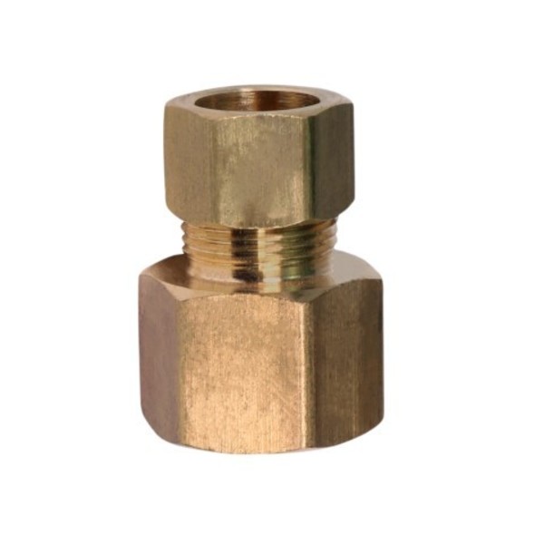 Everflow 3/8" O.D. COMP x 1/2" FIP Reducing Adapter Pipe Fitting, Lead Free Brass C66R-3812-NL